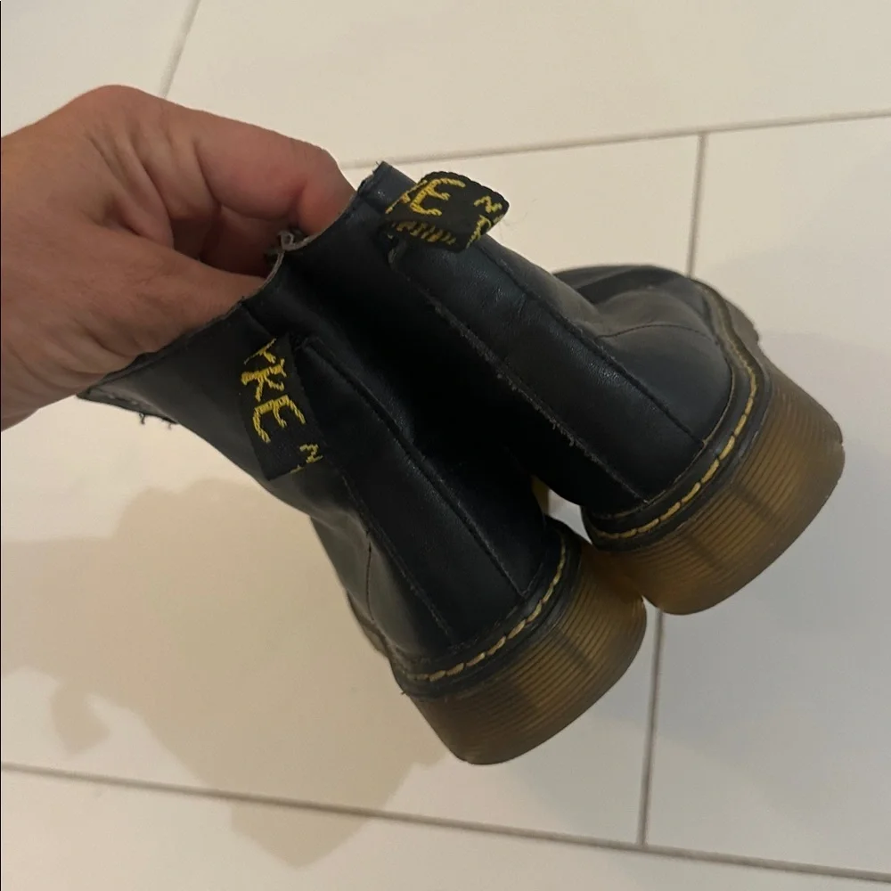 Kids Black Boots 28 leather